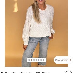 POL Off-White Textured Sweater